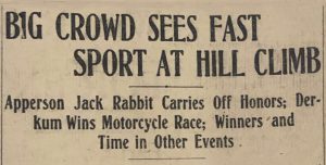 vintage photo of men in automobiles racing
