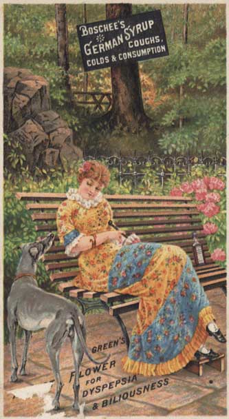 Advertisement for Green's Boschee's German Syrup (George G. (Gill) Green Special Collection)