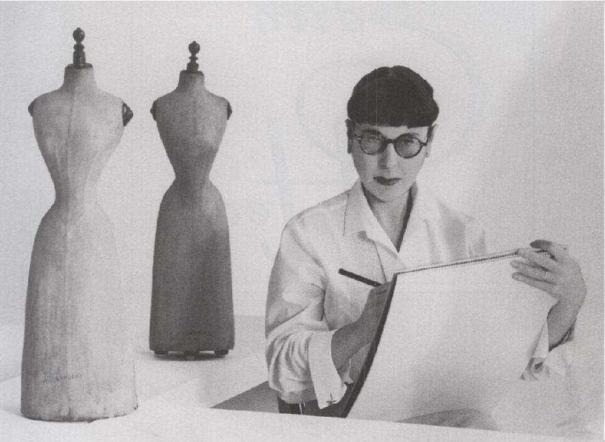Edith Head making a drawing