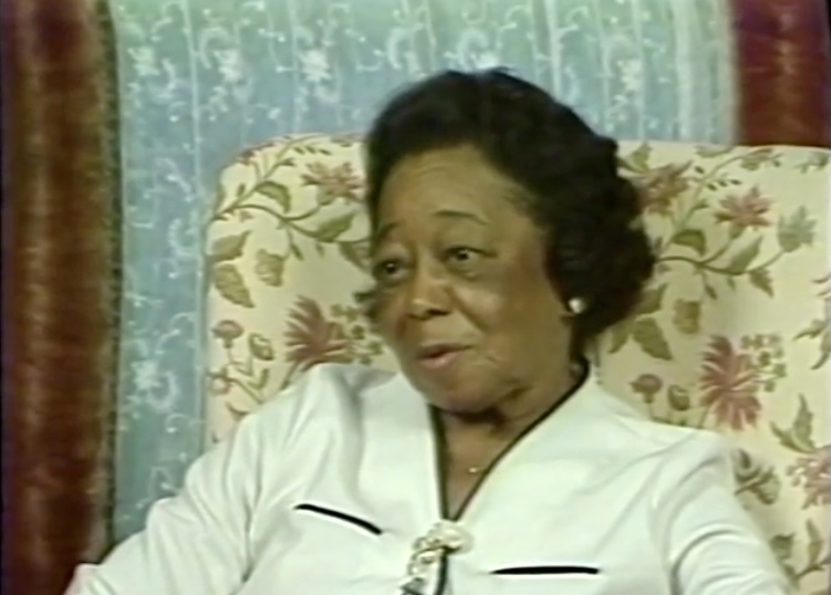 Still from the interview Robin Kelley did with Mrs. Ruth Wright, September 5, 1984 (Black History Collection).