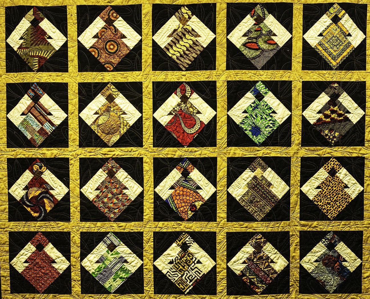 Quilt named African Queen by Norma Bates and Janet Wingfield